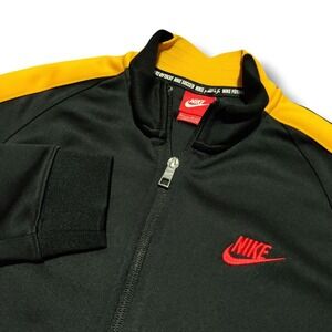 Nike Track Soccer Jacket Germany Dual Zip Mens Small Deutschland Black Red New